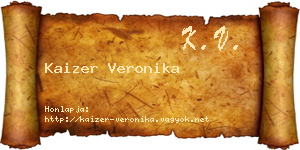 Kaizer Veronika névjegykártya
